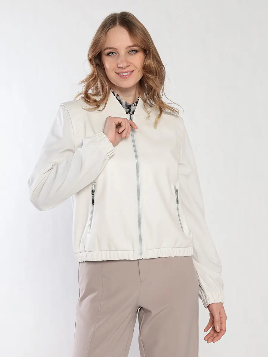 Куртка свободного кроя из экокожи